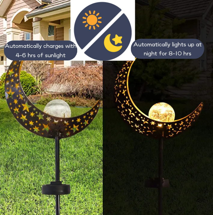 Solar-Powered Garden Moon Light